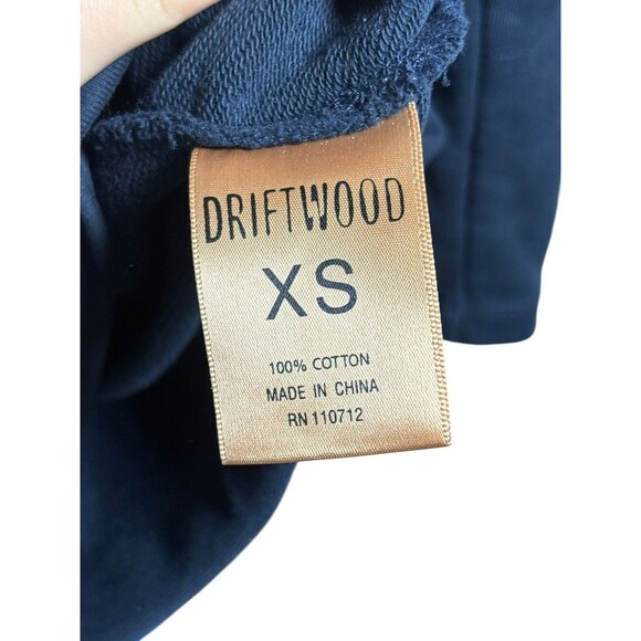 Driftwood Layla XS Dress Tunic Navy Blue Cotton Embroidered Peacock Floral Boho - Picture 8 of 13